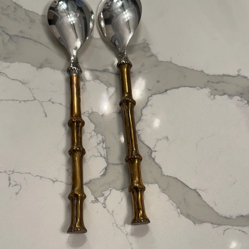Luxury Bamboo Handle Serving Spoons